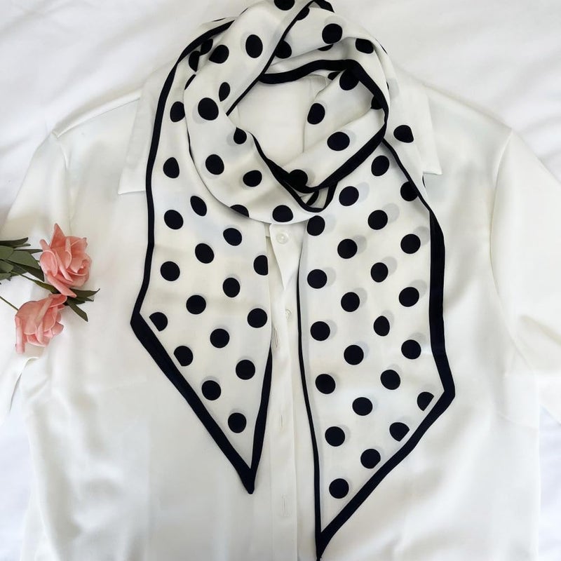 FONYVE Silk Head Scarf for Hair Fashion Headwrap for Women Lightweight Neck Tie - Image 3